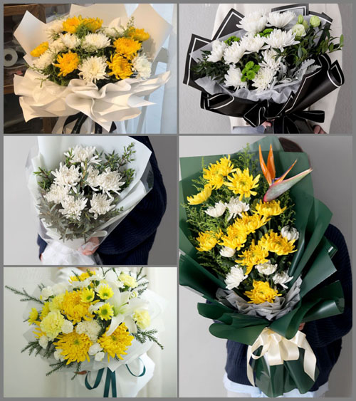 山东青岛胶州市胶莱镇赵家闸子村白事花束代送